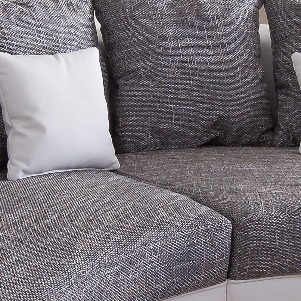U Sofa Ambriosso in Weiß Grau modern