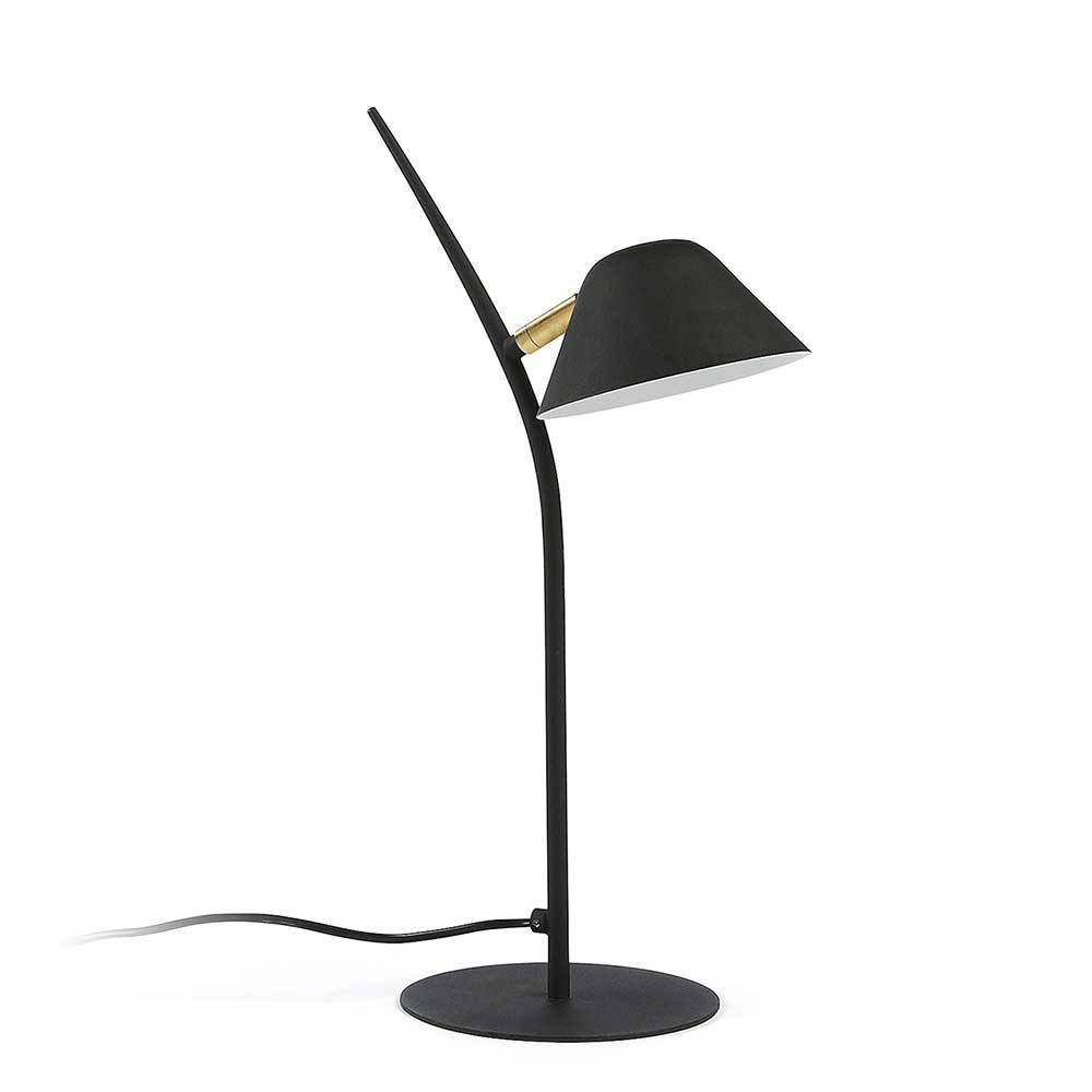 Schwarze Tischlampe Annipurk in modernem Design 47 cm hoch