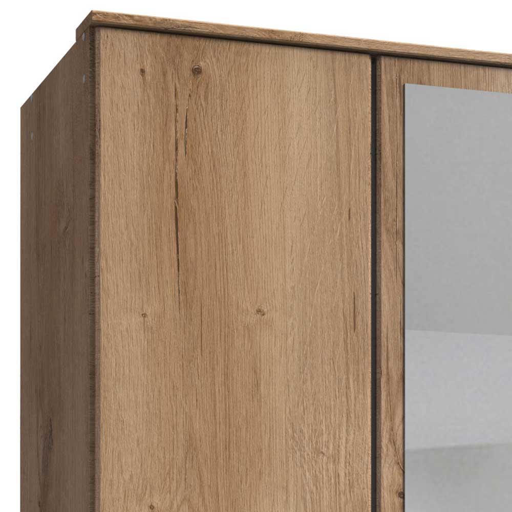 Schlafzimmerschrank 135 cm Zeanno mit Spiegel und drei Schubladen