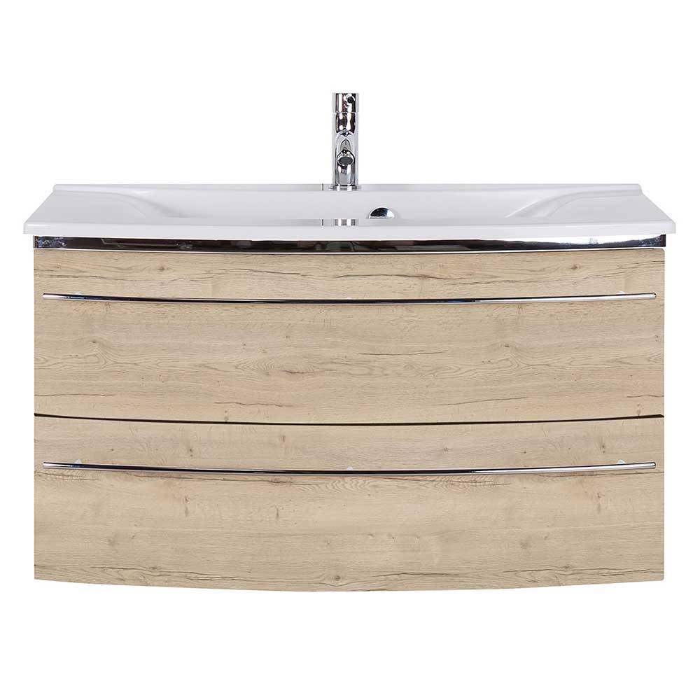 Hochwertige Badmöbel Puzi mit Waschbecken 93 cm breit (zweiteilig)