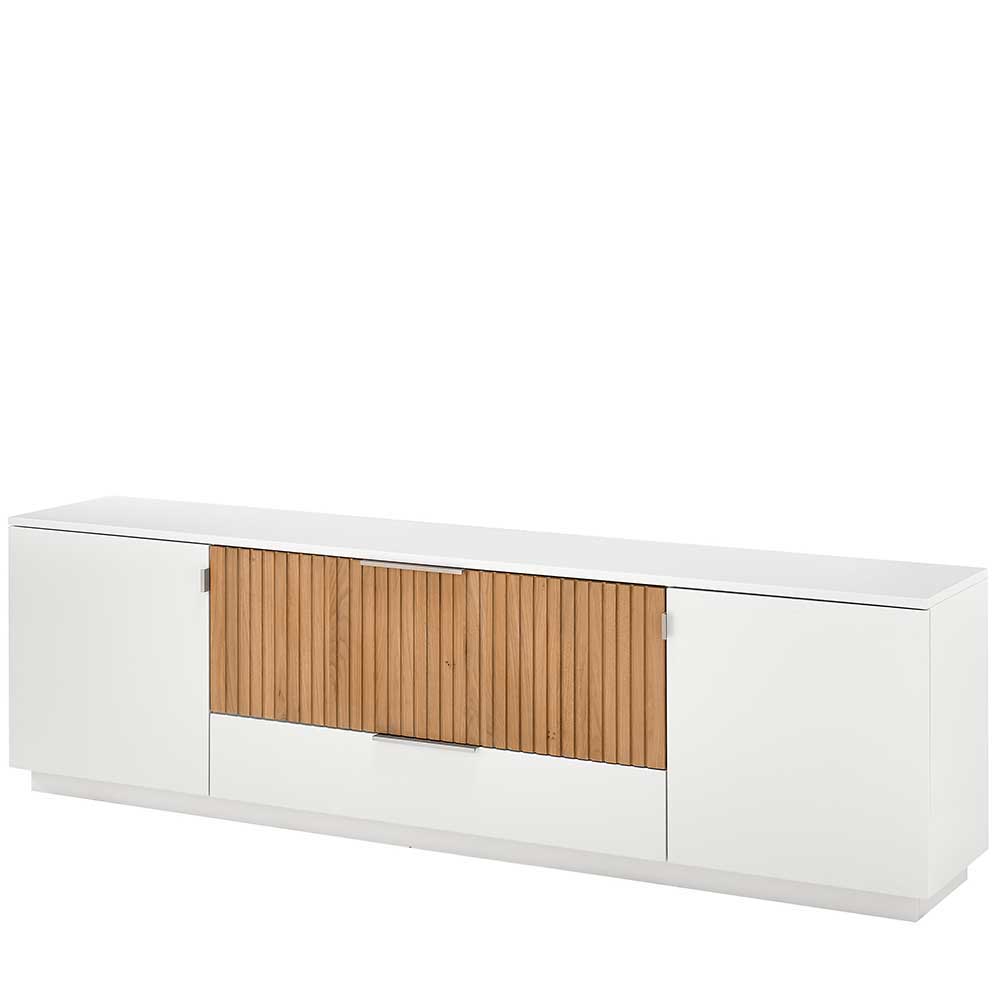 TV Lowboard 192 cm Sibiuta in Eiche Bianco und Weiß - modernes Design
