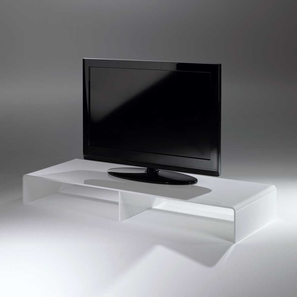 Fernseher Konsole Nuista in Weiß aus Acrylglas