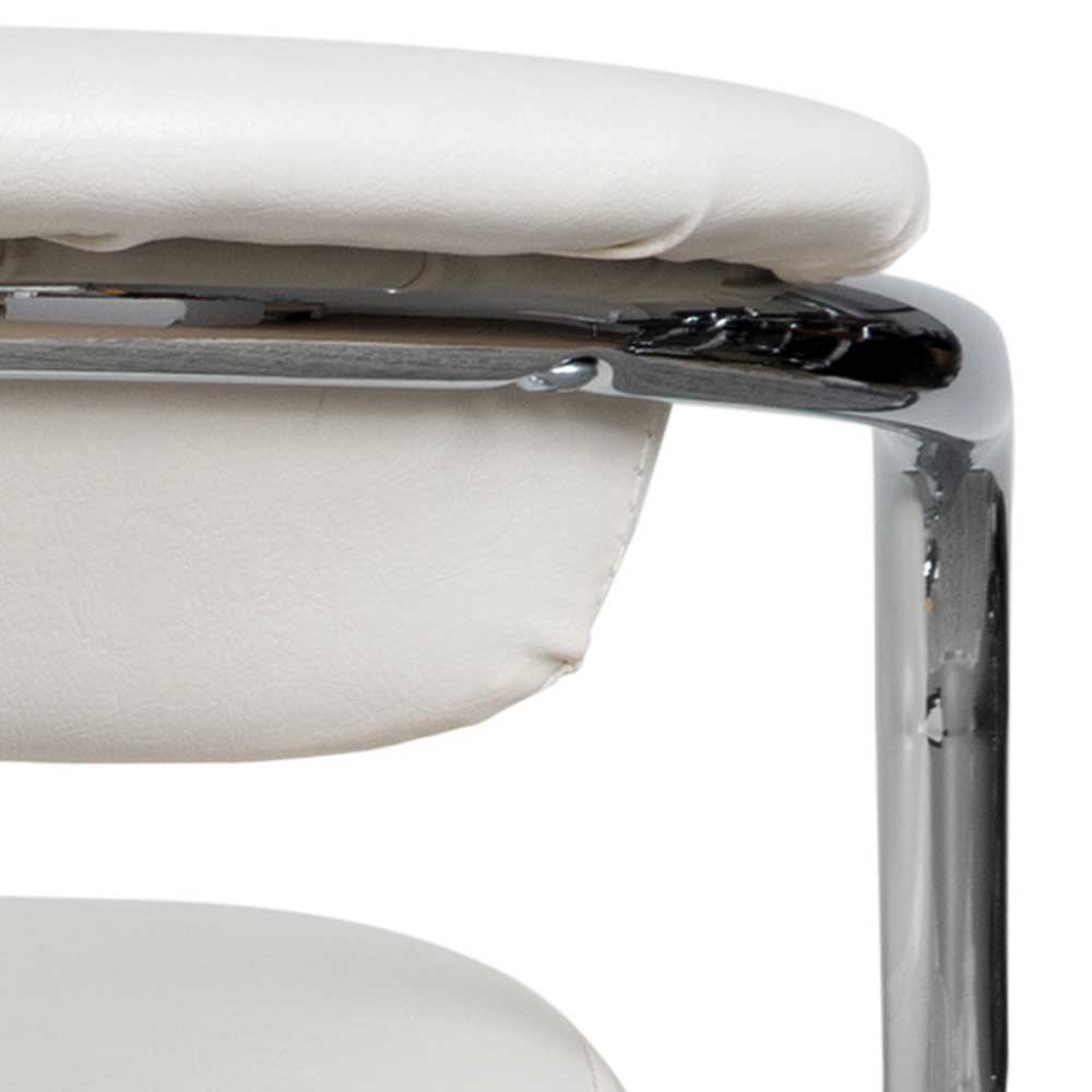 Armlehnen Barstühle Handle in Weiß und Chromfarben höhenverstellbar (2er Set)