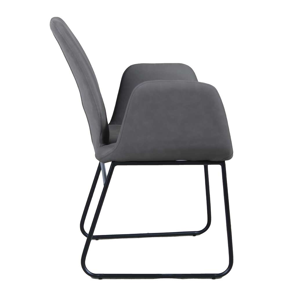 Esszimmergarnitur Vulcanos mit modernen Stühlen Bezug Kunstwildleder (fünfteilig)