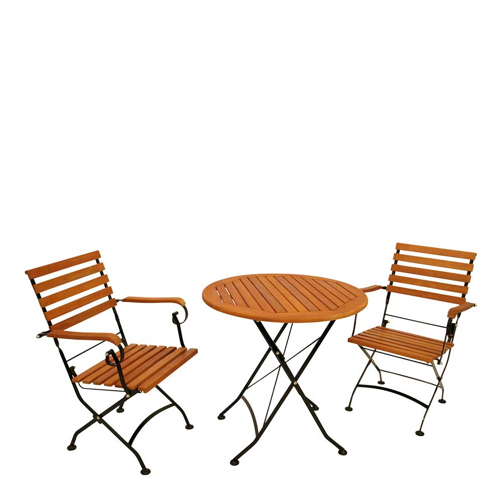 Gartentischgruppe Remote mit zwei Sitzplätzen klappbar (dreiteilig)