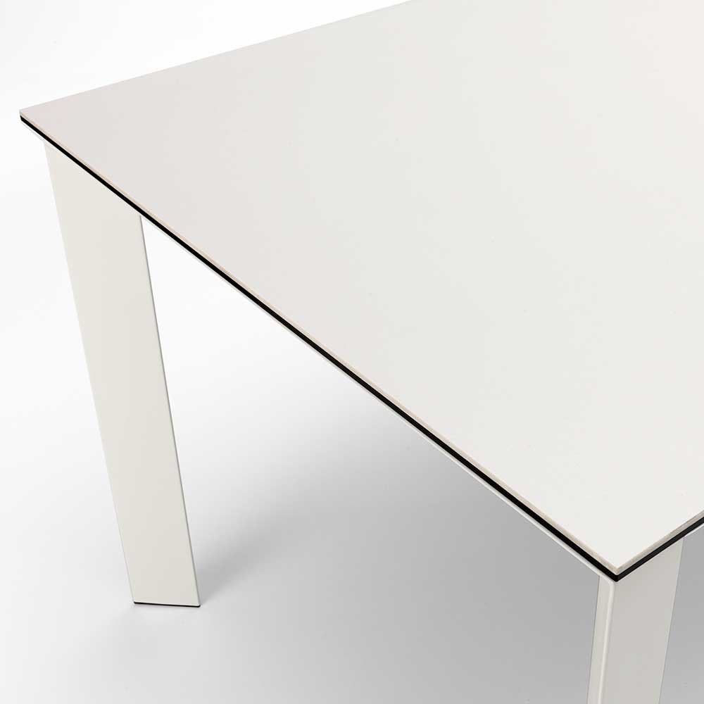 Weißer Tisch Henrika mit Keramikplatte ausziehbar
