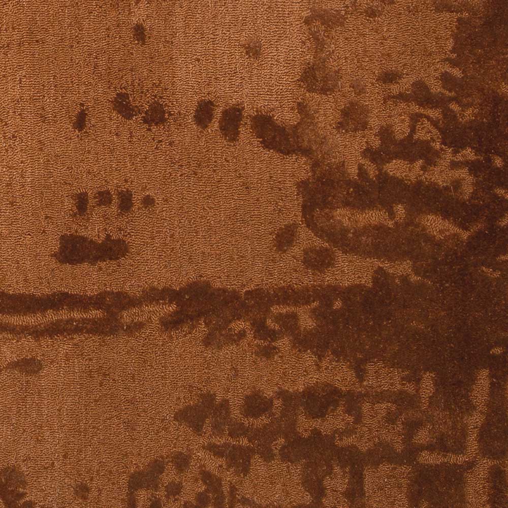 Samt Teppich Brownie in Rotbraun 240 cm breit