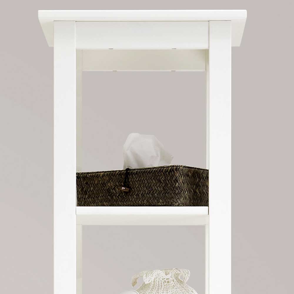 Badezimmer Regal Erreys in Weiß lasiert aus Kiefer Massivholz