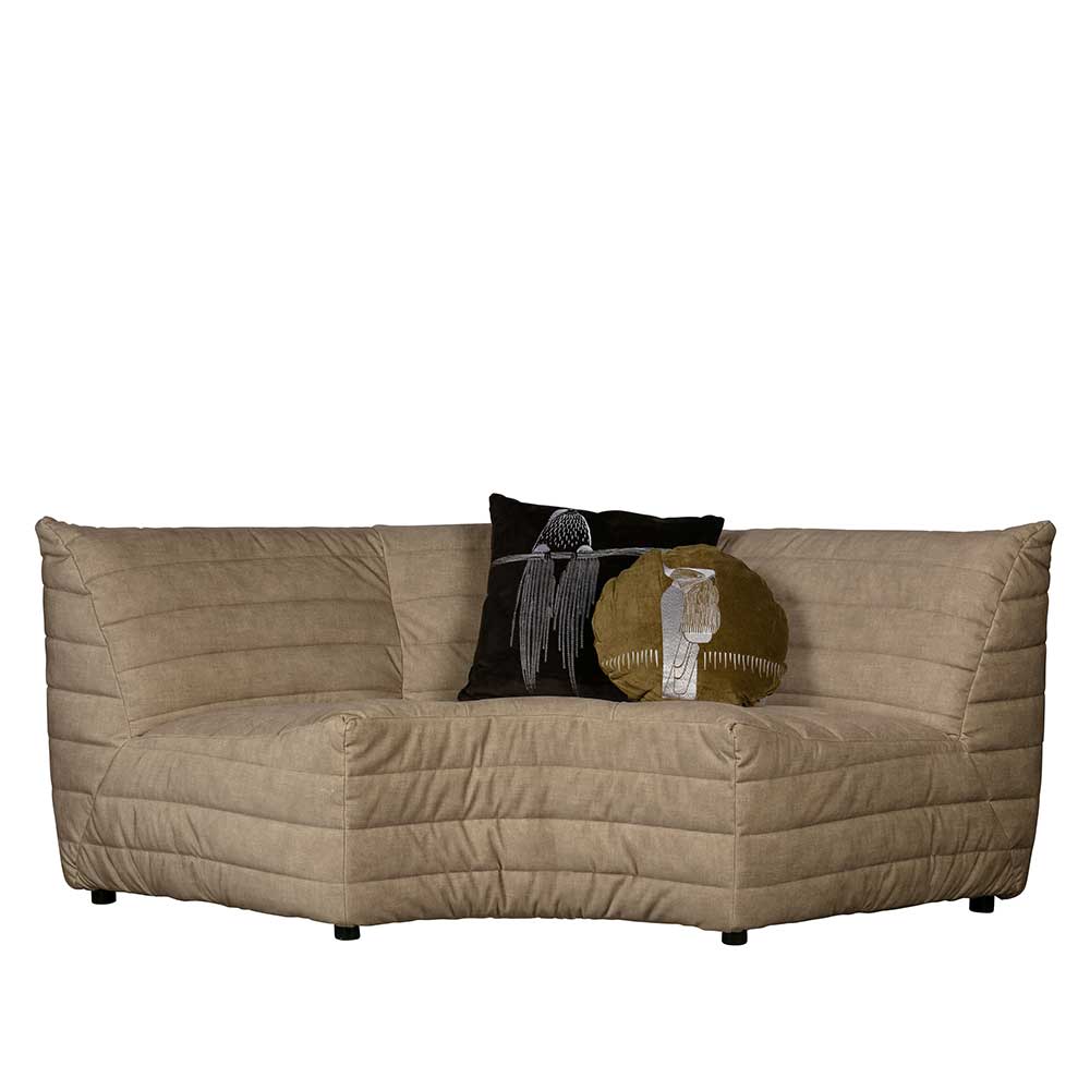 Couch Eckelement Harper in Beige Samt 200 cm breit