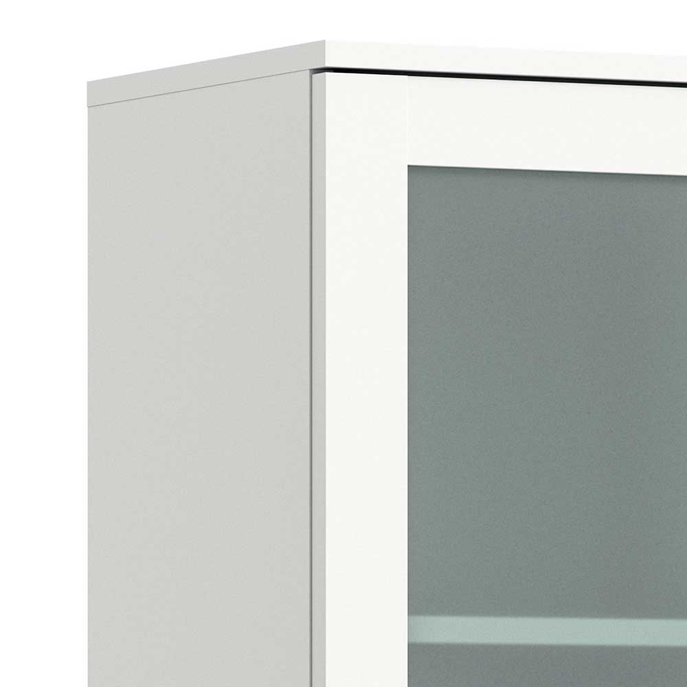 Moderner Badezimmer Hochschrank Ricing in Weiß mit Glastür