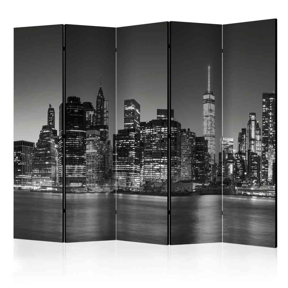 Beidseitig bedruckter Raumteiler Paravent Utony 225 cm breit mit NEW YORK Motiv