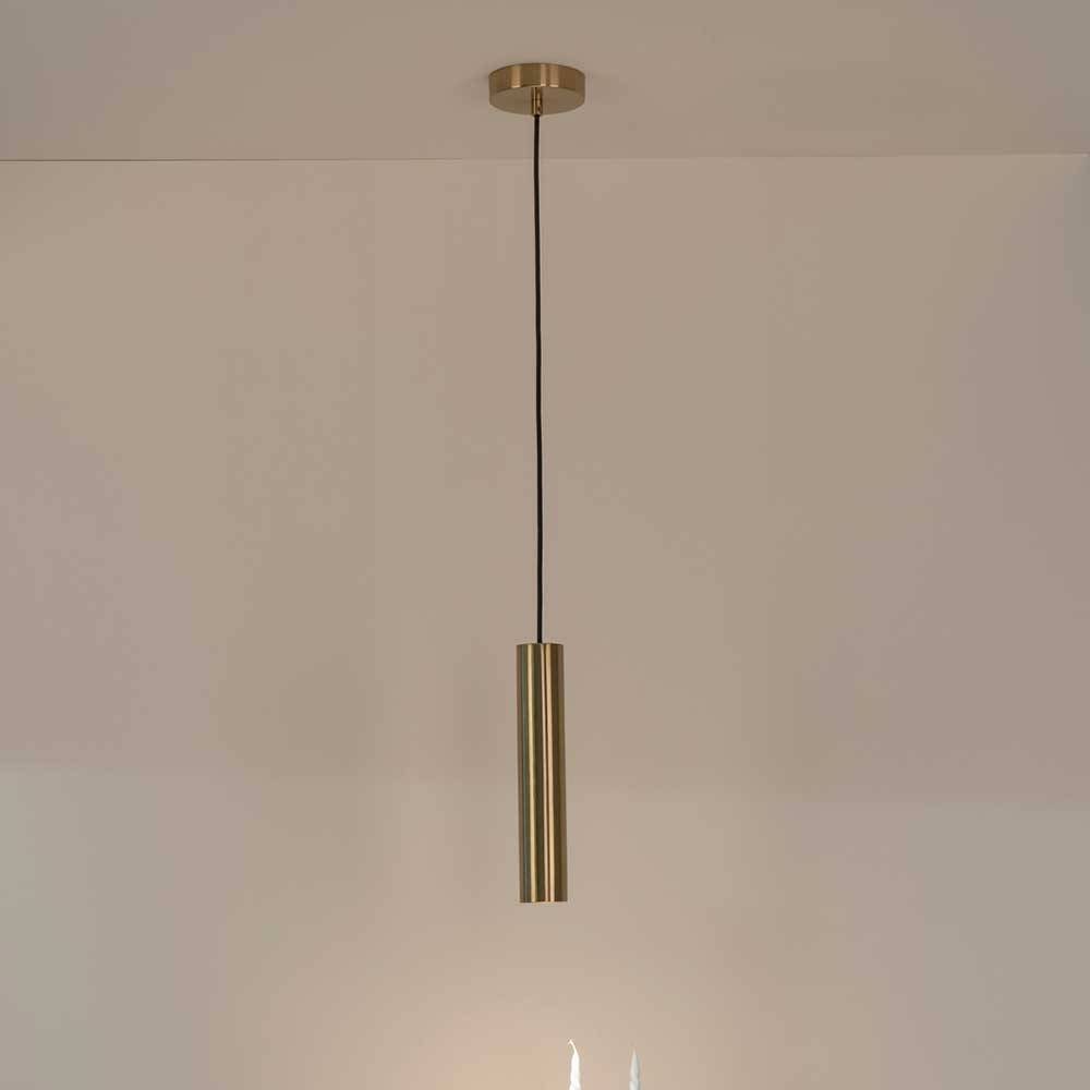 Minimalistische Lampe Finesto in Messingfarben aus Stahl