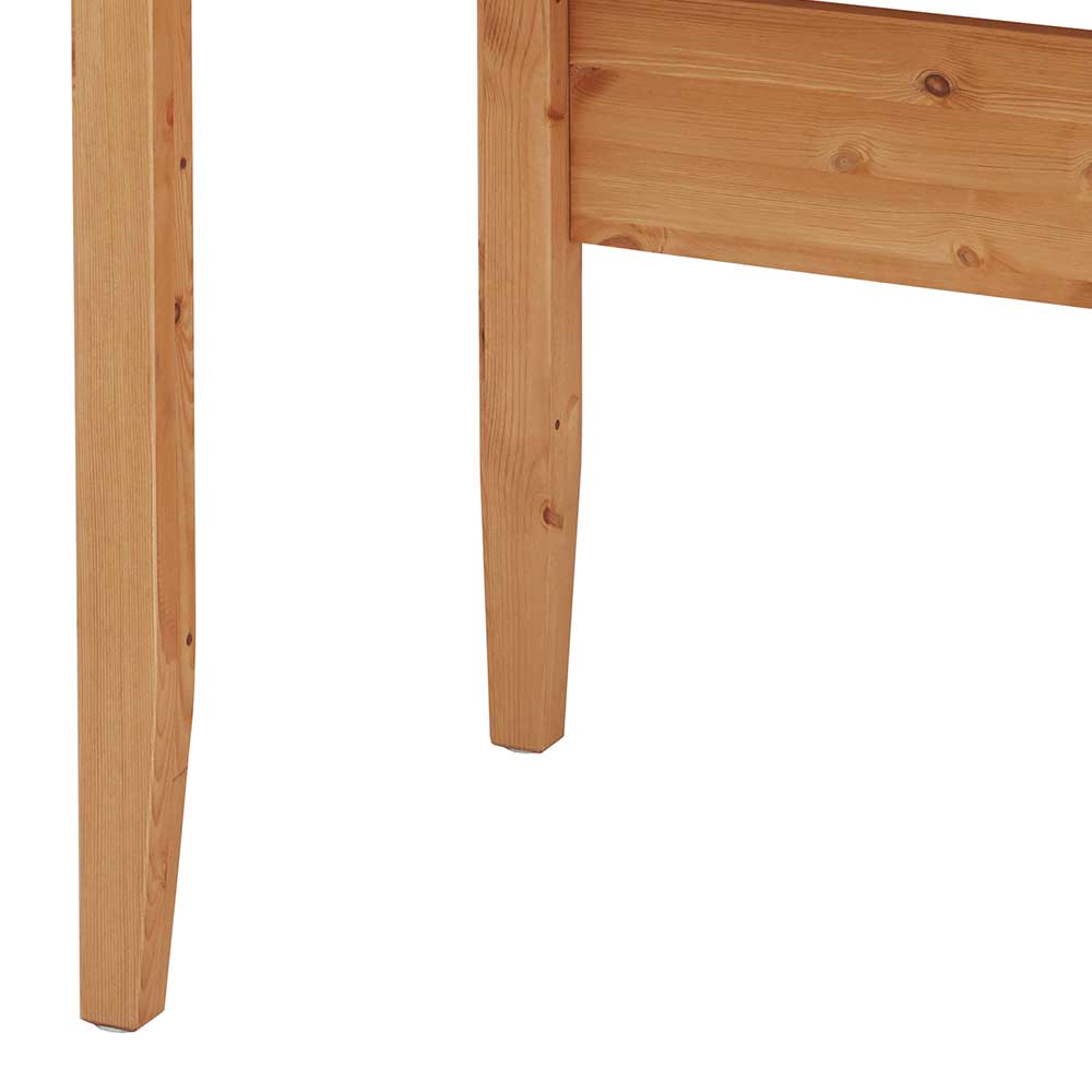 Landhaus Schreibtisch Drobeta mit zwei Schubladen aus Kiefer Massivholz