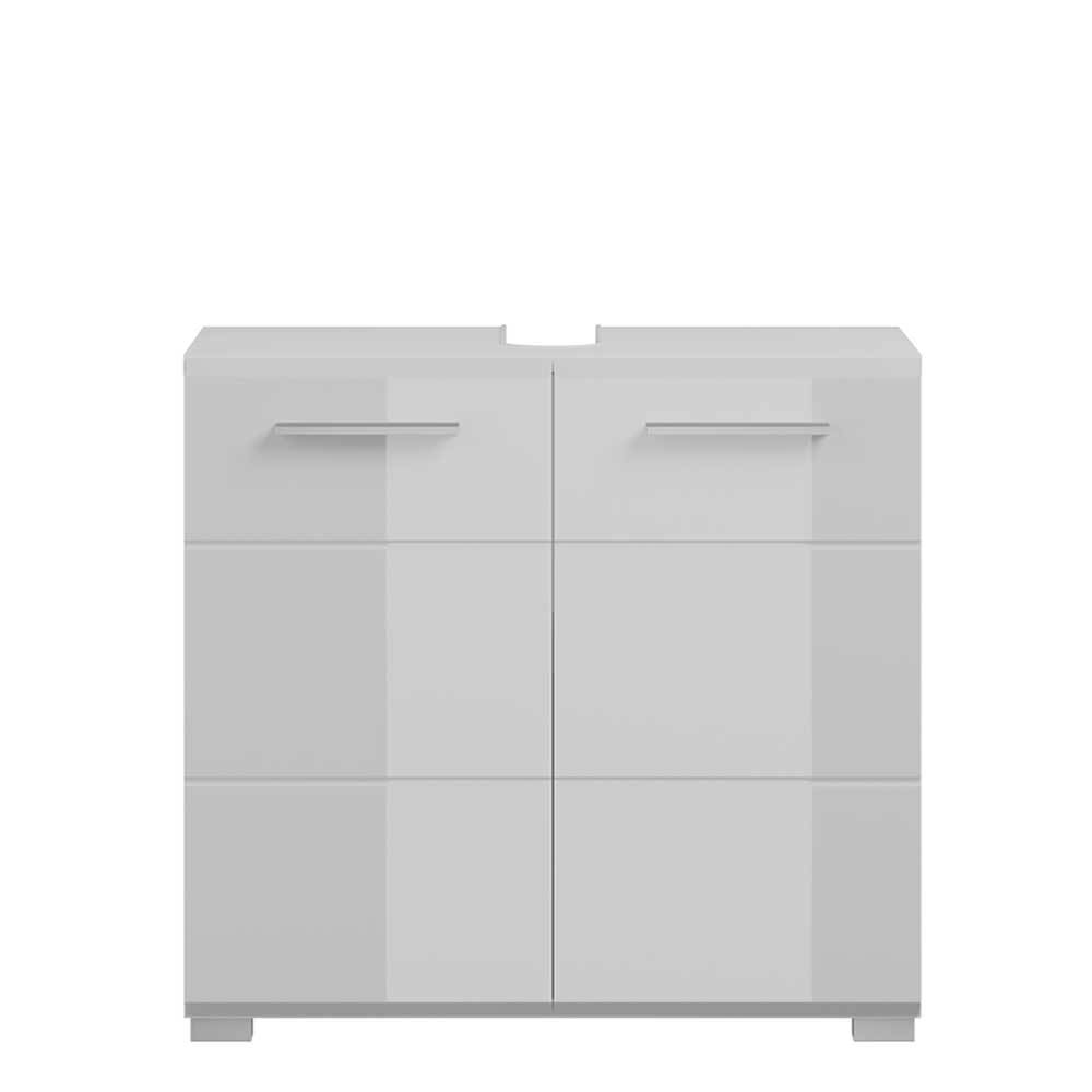 Moderner Waschbeckenunterschrank Ambo 2 türig in Weiß Hochglanz