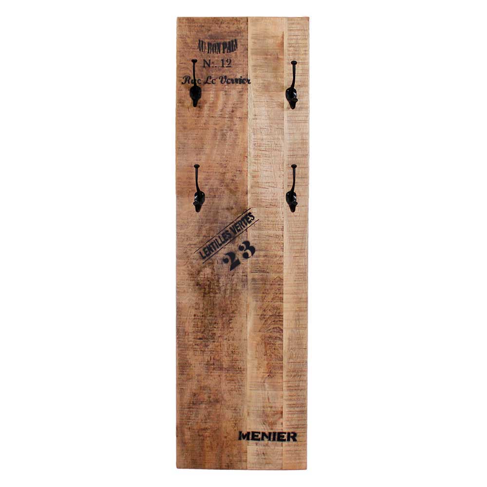 Garderobenset Brave aus Mangobaum Recyclingholz im Loft Design (dreiteilig)