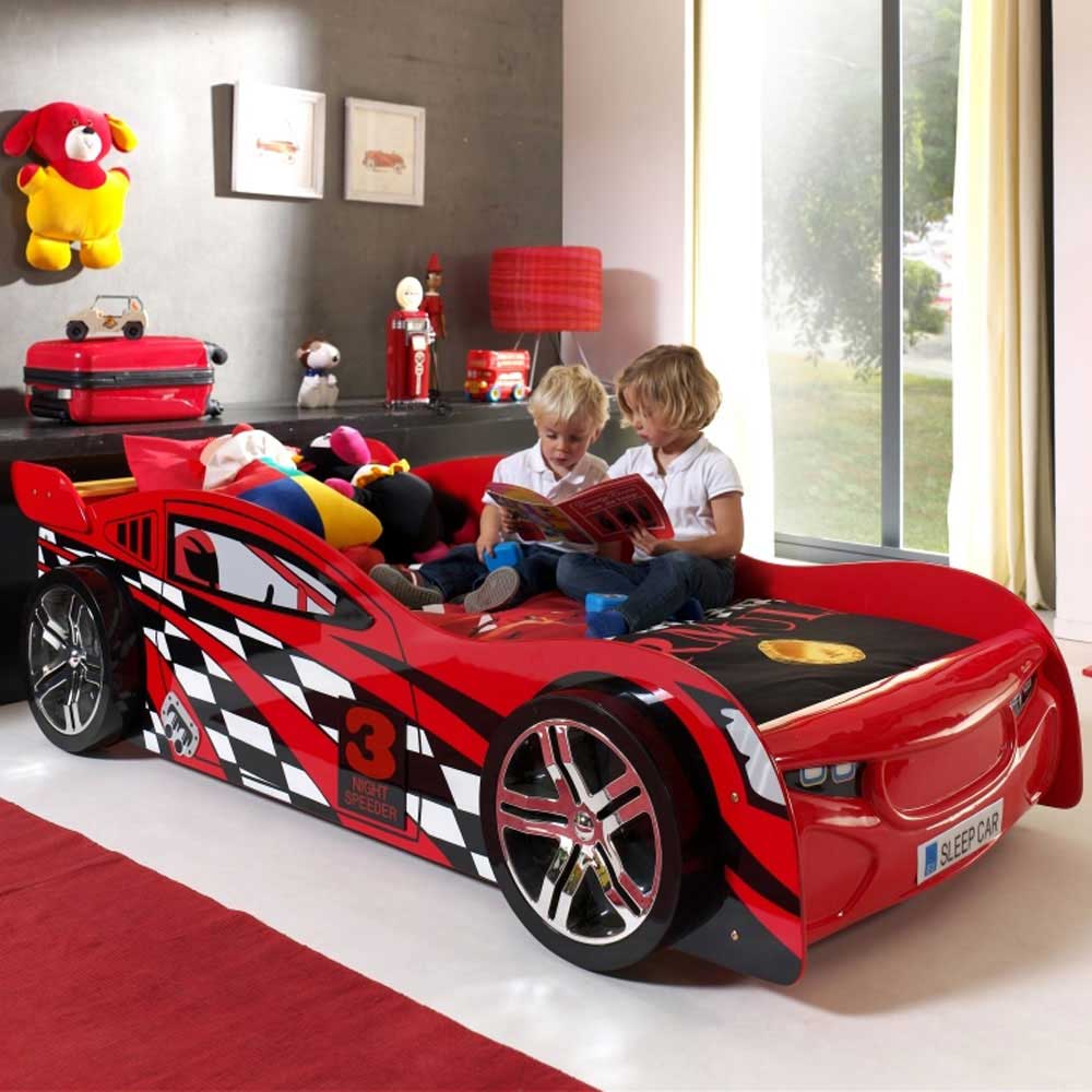 TURBO GT1 Autobett Kinderbett 90x200 cm rot | Günstig Möbel, Küchen &  Büromöbel kaufen | Froschkönig24
