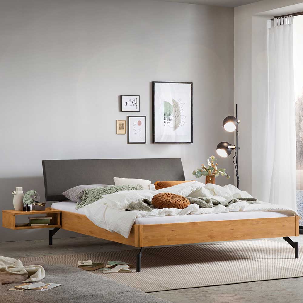 Hochwertiges Design Bett Adanassia 140x200 cm mit Vierfußgestell aus Metall