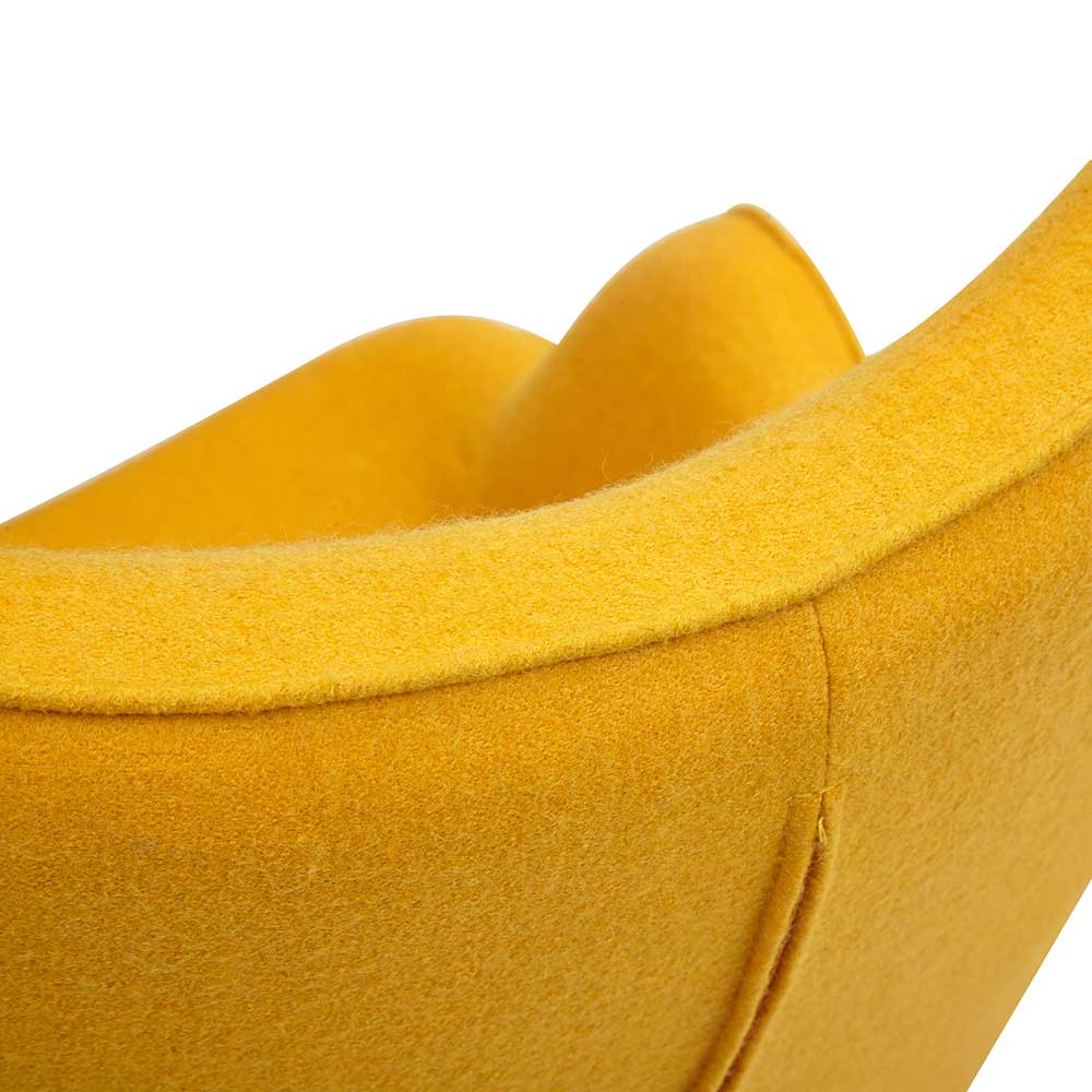 Skandi Design Wohnzimmer Sessel Chilena in Gelb Webstoff