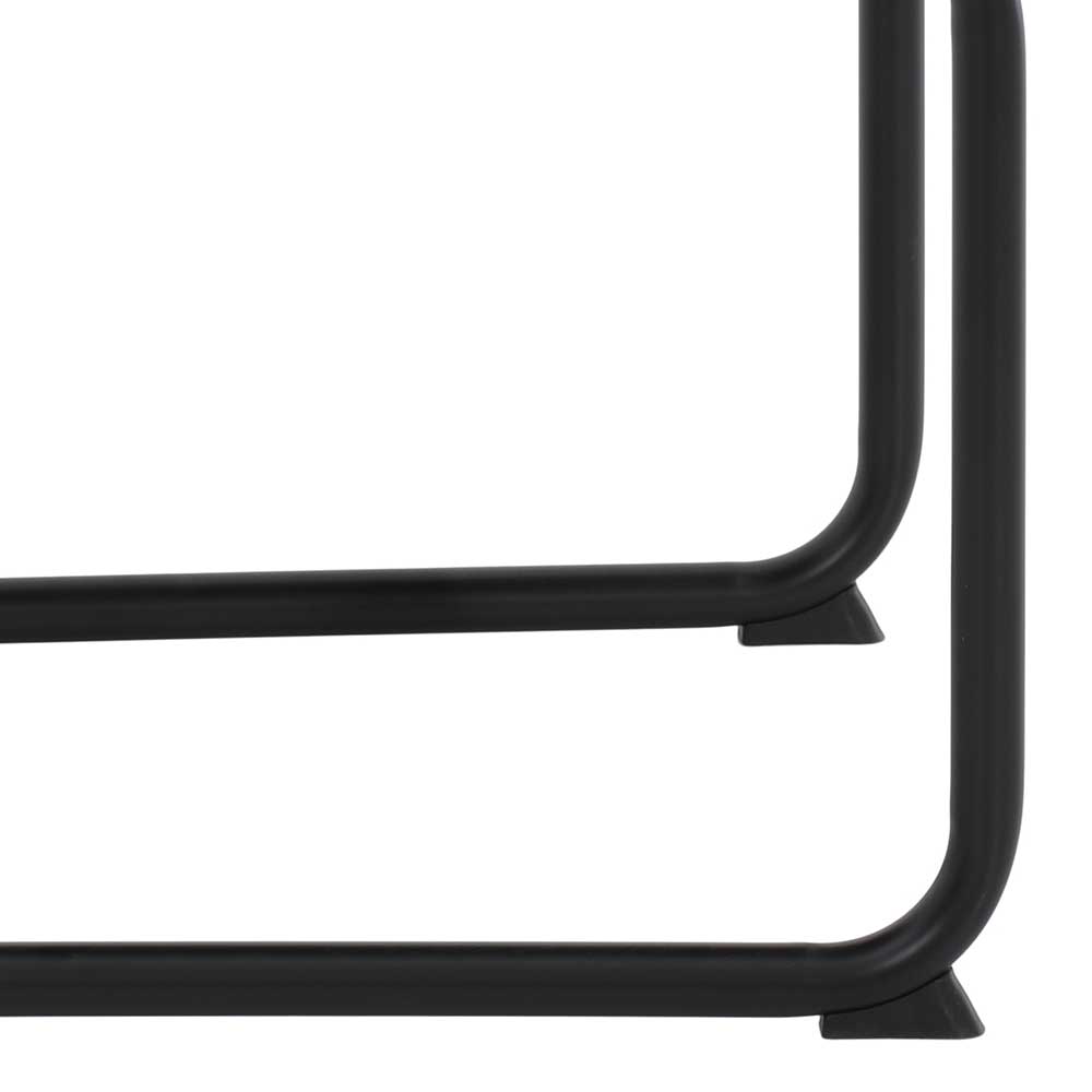 Freischwingerstuhl Barbana in Anthrazit und Schwarz 53 cm breit (Set)