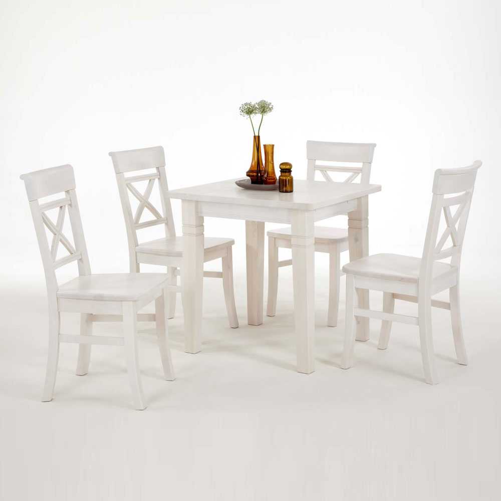 Tischgruppe Megida im Landhaus Design (fünfteilig)