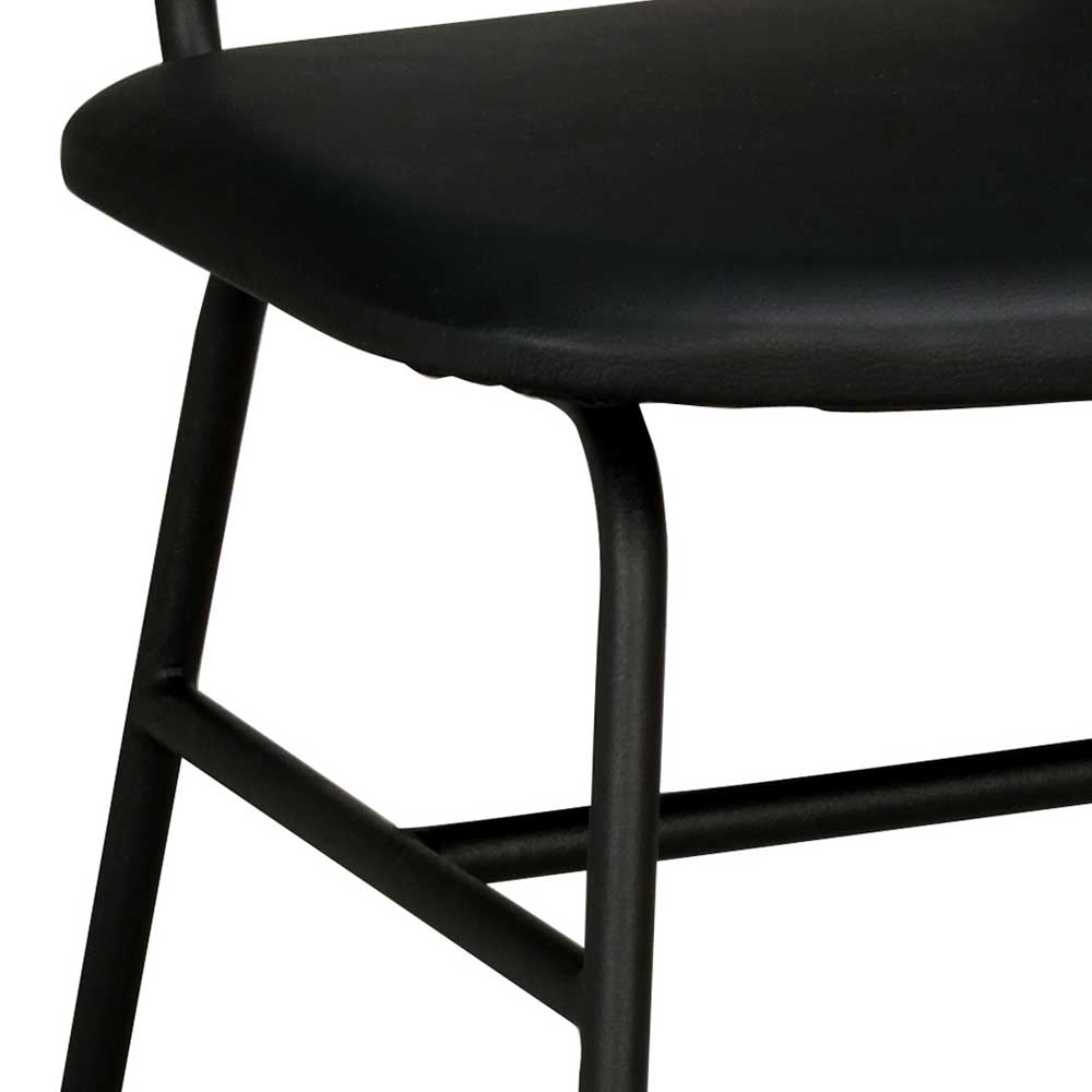 Esstisch Stühle Malott in Schwarz mit Metallgestell (2er Set)