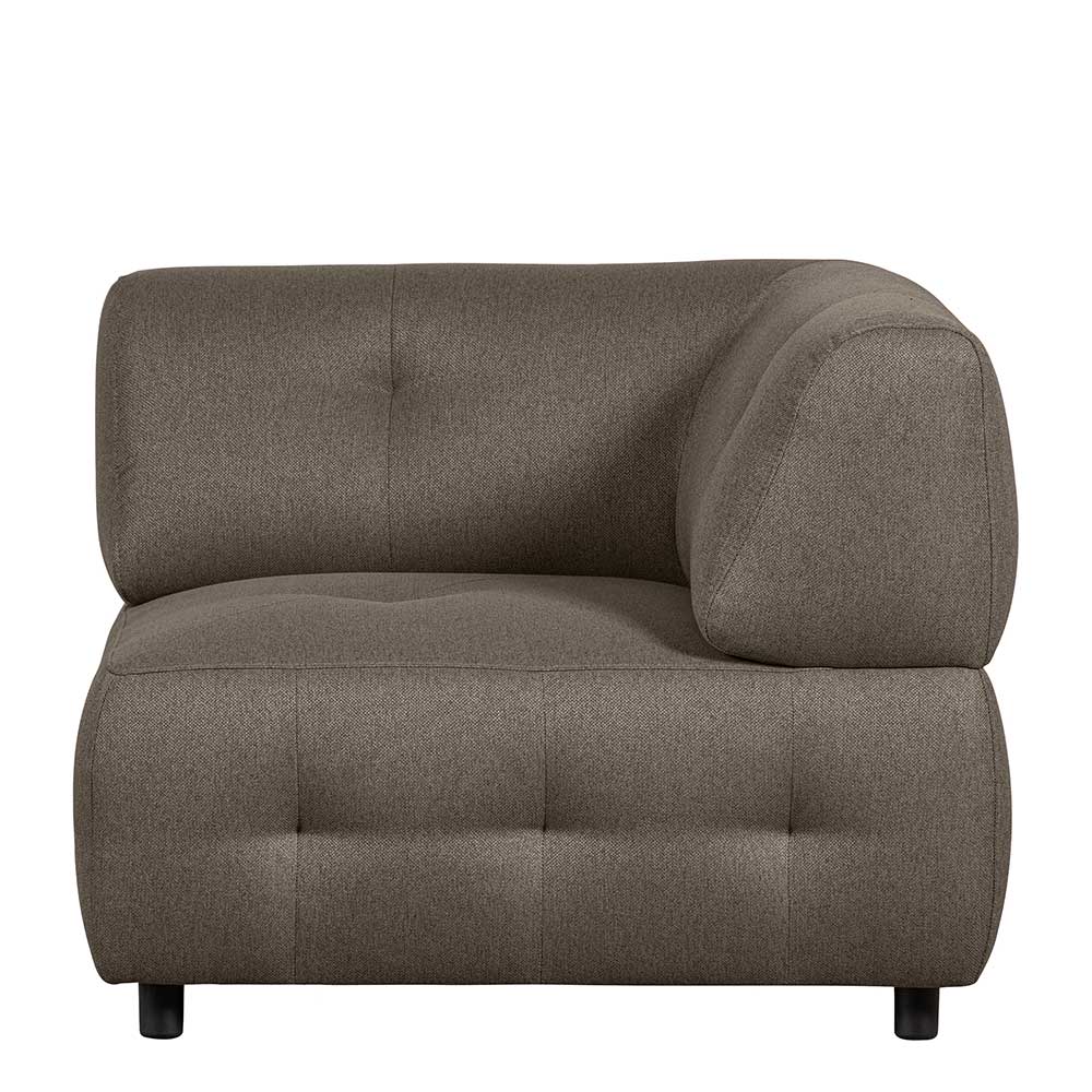 Couch Eckelement Modul Estravo in Graugrün aus Webstoff