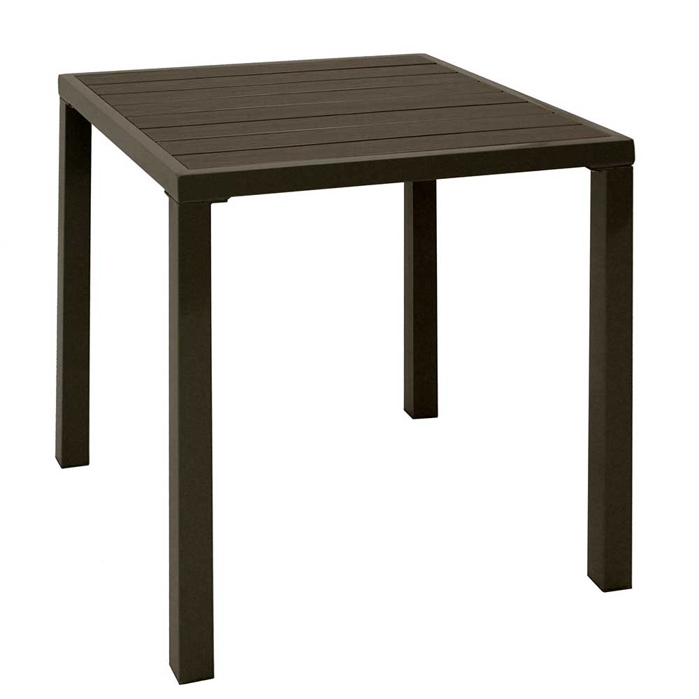 Outdoor Tisch Bitania aus Kunststoff und Stahl 60x73x60 cm