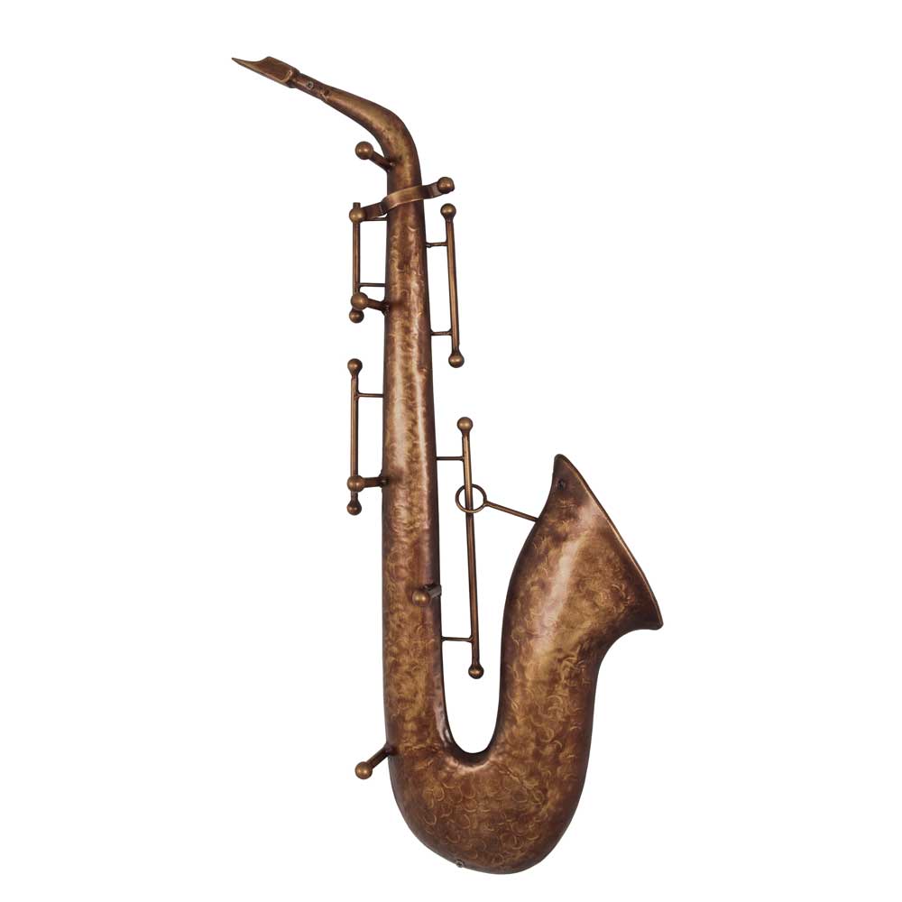 Garderobe Onana als Saxophon aus Metall