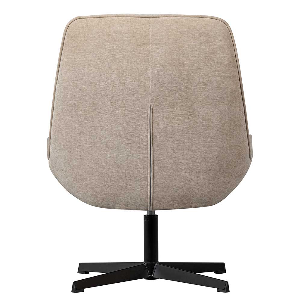 Dehbarer Sessel Wiam im Retrostil aus Chenillegewebe und Metall