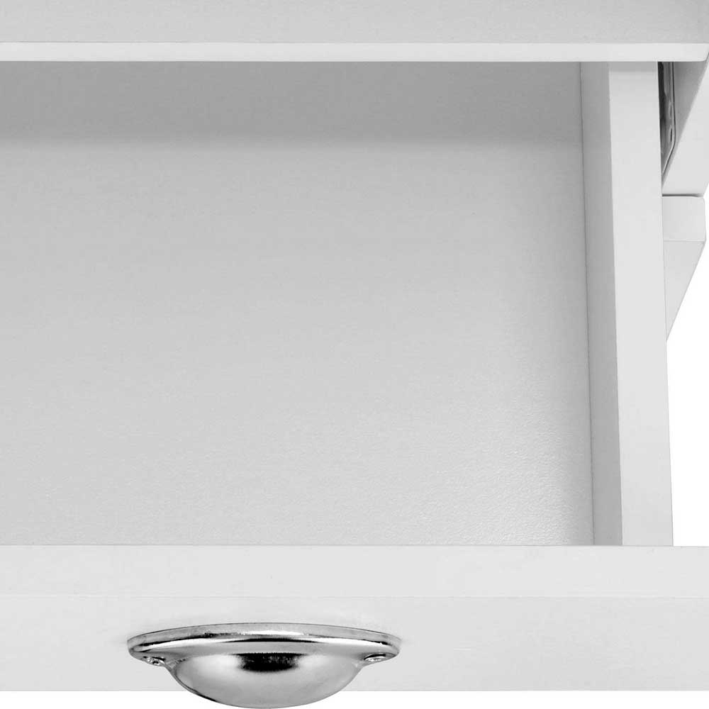 Bad Unterschrank Kernudra in Weiß mit drei Schubladen