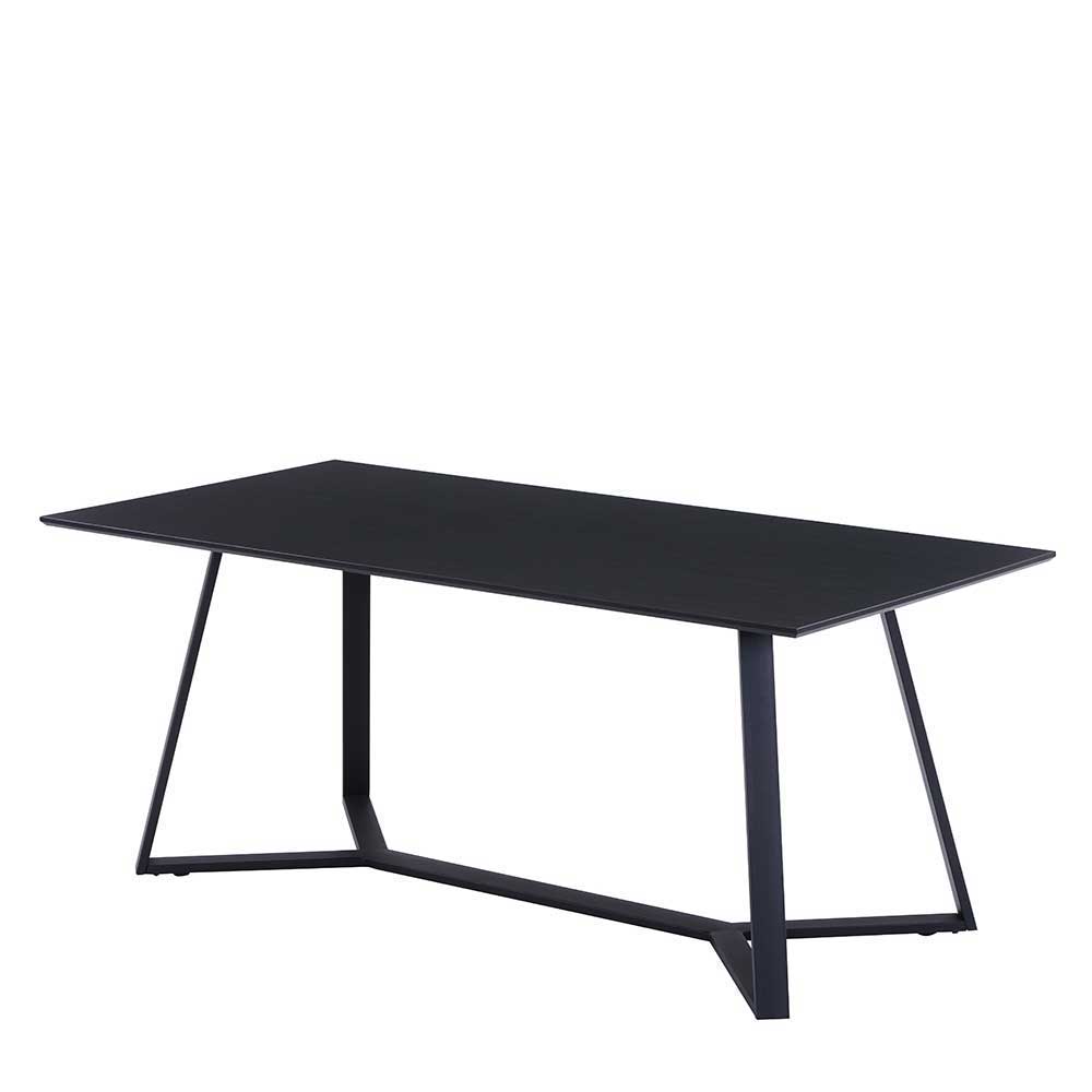 Tischgruppe Dori in Schwarz und Grau im Skandi Design (fünfteilig)
