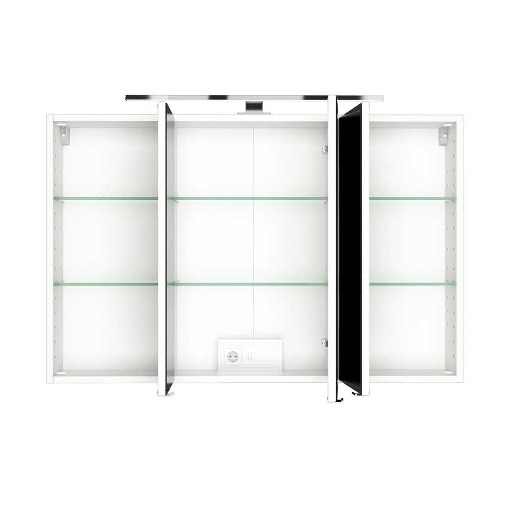 Design Badezimmer Set Vulray in Weiß und Wildeichefarben (vierteilig)