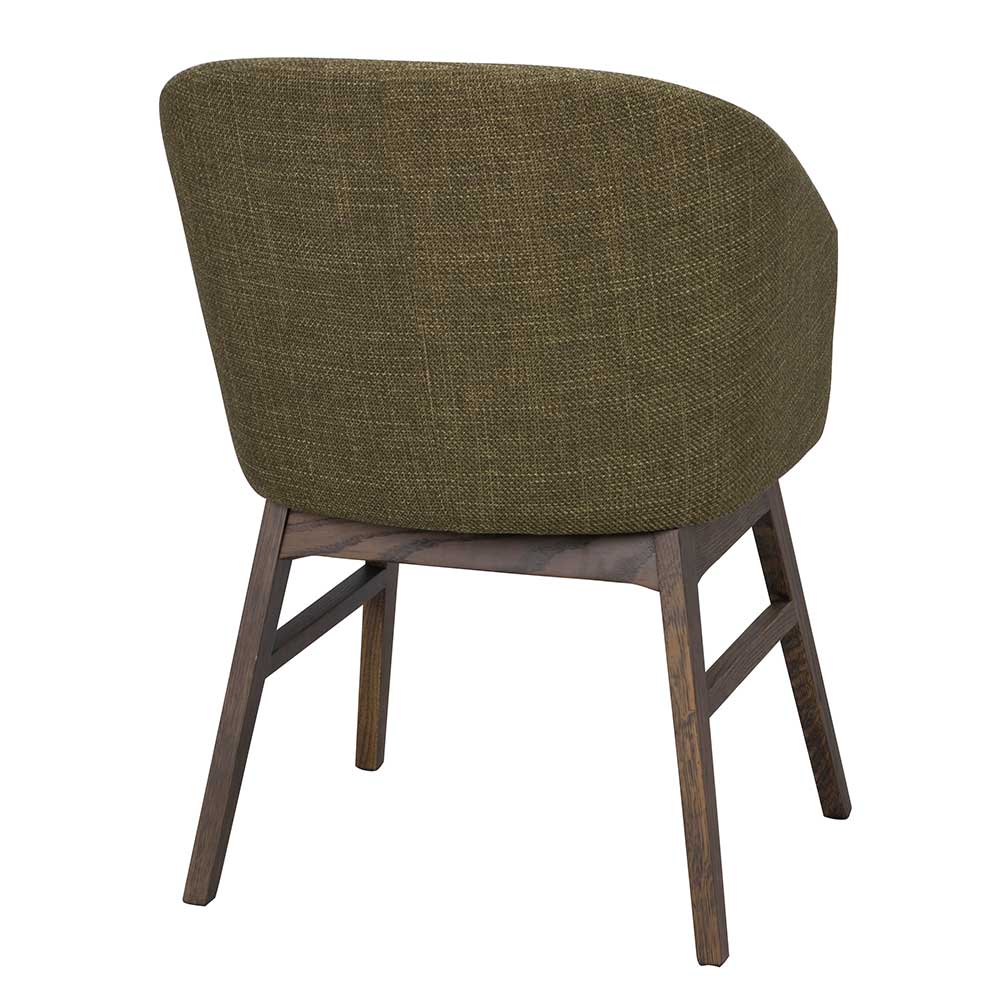 2 Stühle Calmagon im Skandi Design aus Webstoff & Eiche Massivholz (2er Set)