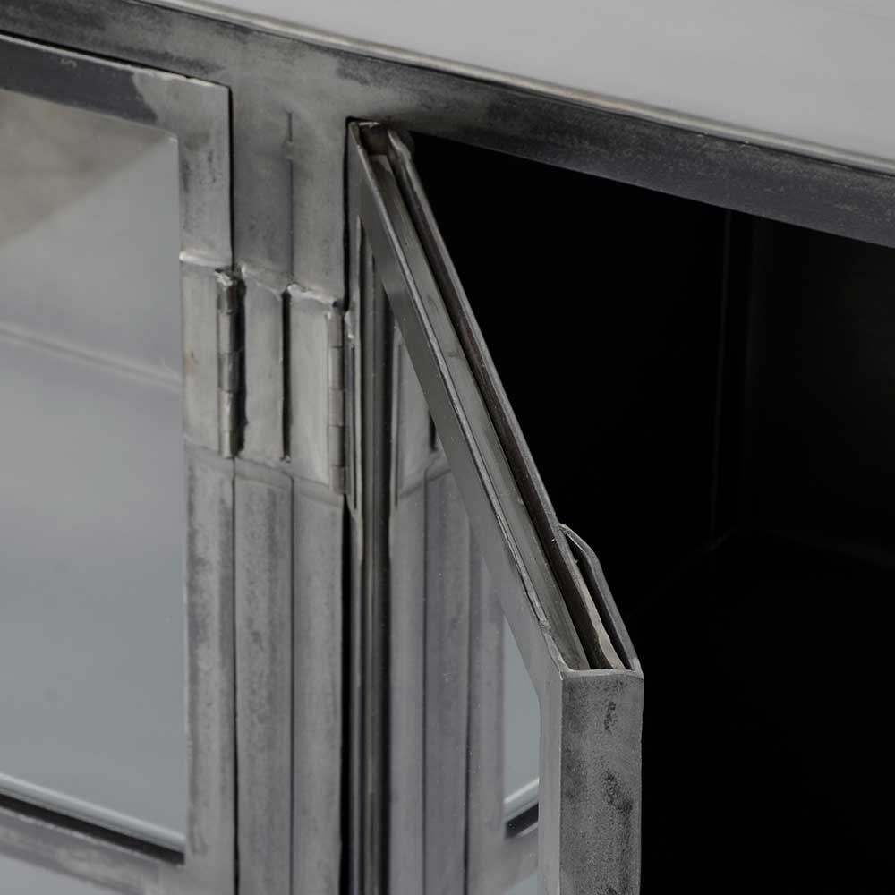 Industry Sideboard Conlega in Anthrazit Metall mit Glastüren