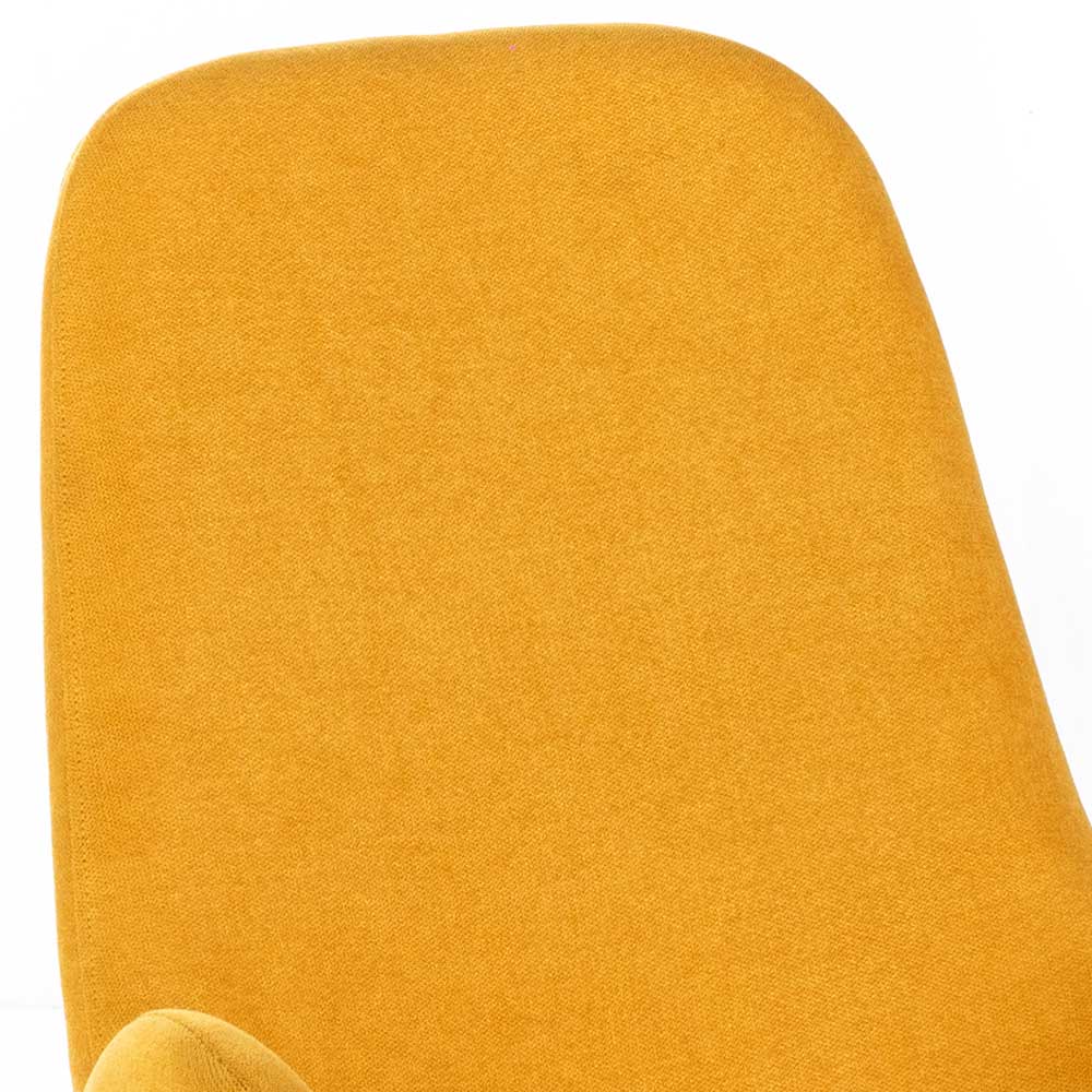 Retrostil Sessel Initial in Gelb und Silberfarben drehbar