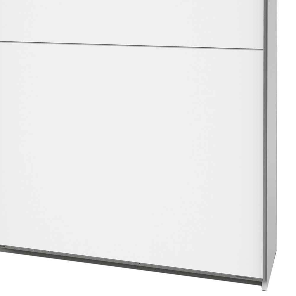 Kleiderschrank mit Spiegeltüren Lymesca in Weiß 300 cm breit
