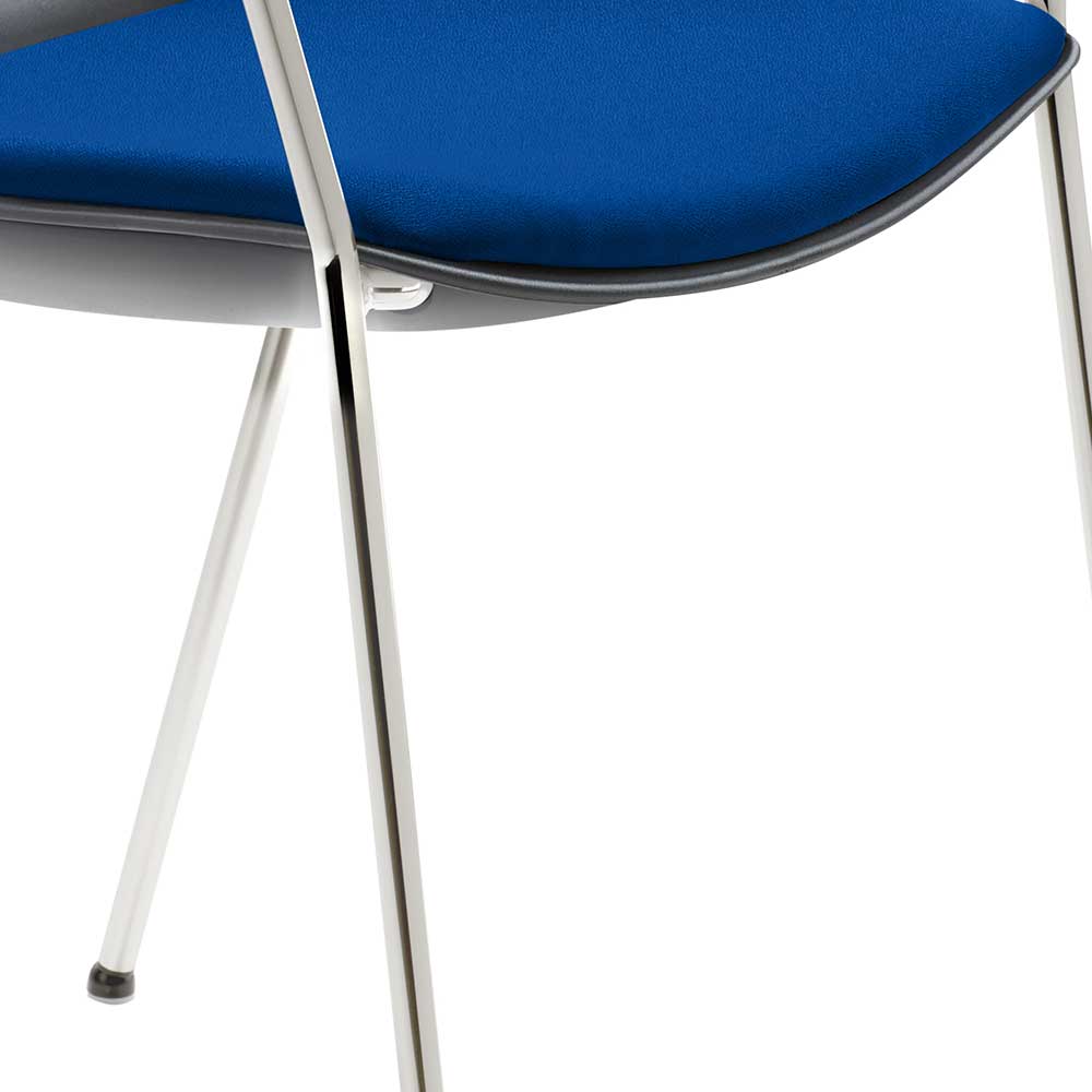 Armlehnen Esstisch Stuhl Durioso in Anthrazit und Blau modern