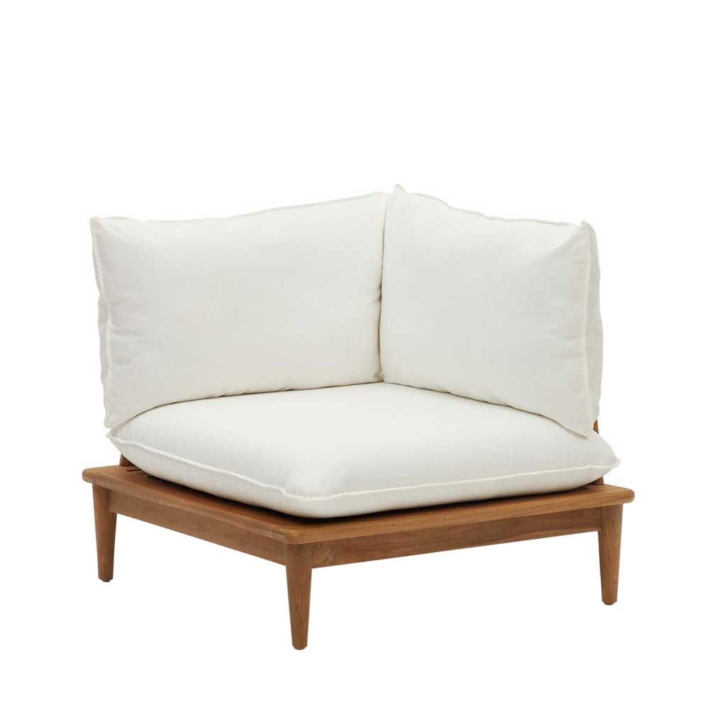 Ecksessel Lounge Möbel Surie aus Teak Massivholz 90 cm breit