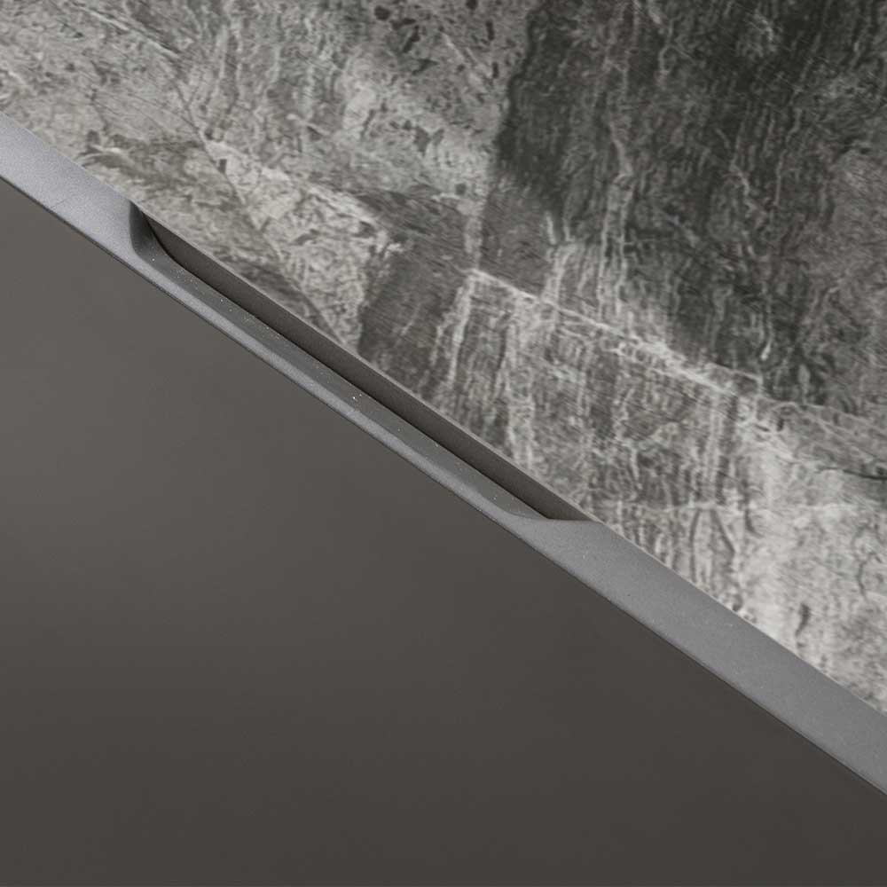 Fernsehlowboard Beliawa in modernem Design - Grau und Marmor Optik