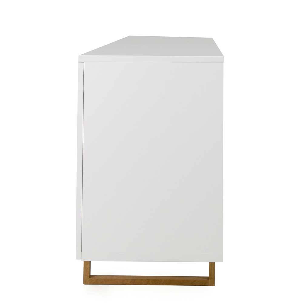 Sideboard Direscus in Weiß und Eichefarben Skandi Design