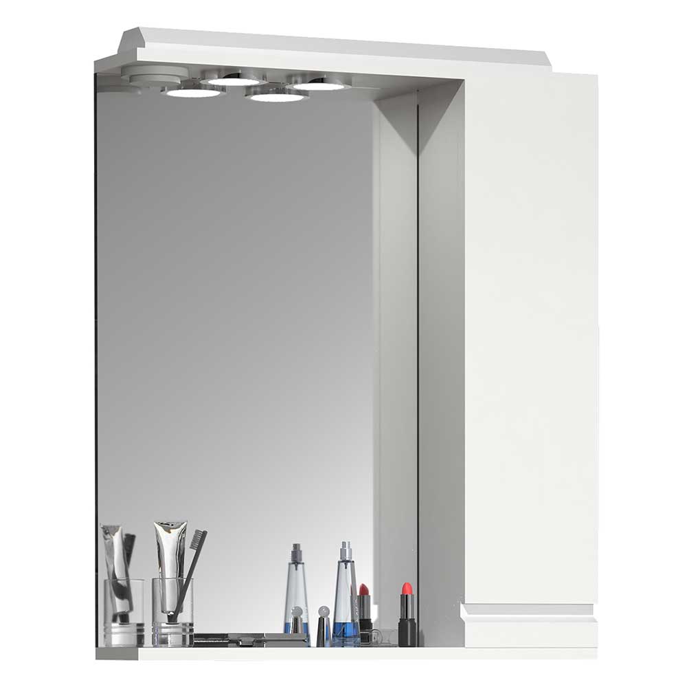 Moderner Badspiegelschrank Valtte in Weiß 60 cm breit