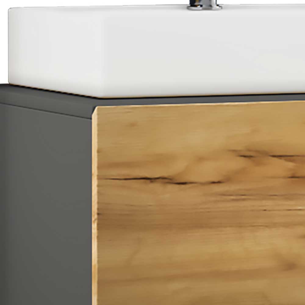 Waschbeckenschrank Socotta in modernem Design mit Aufsatzwaschbecken