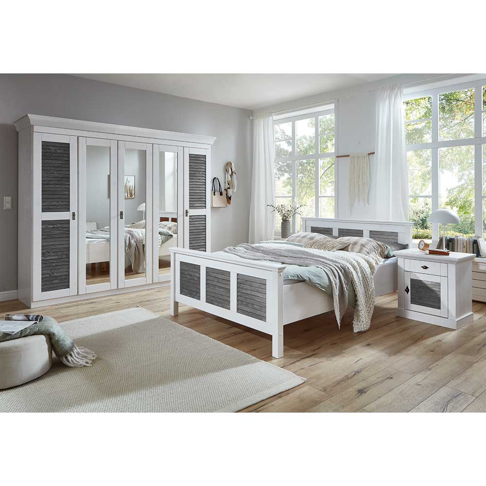 Minimales Graues Schlafzimmer Mit Moderner Möbeln Und Weißem