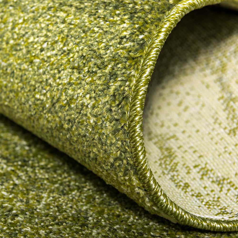 Moderner Kurzflorteppich Beauton in Hellgrün und Oliv Grün