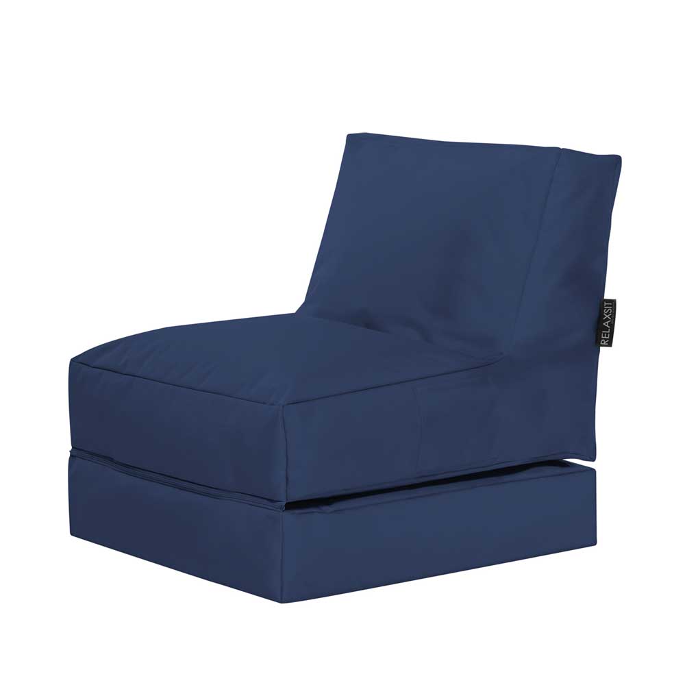 Liege Sitzsack Kuno in Blau Outdoor