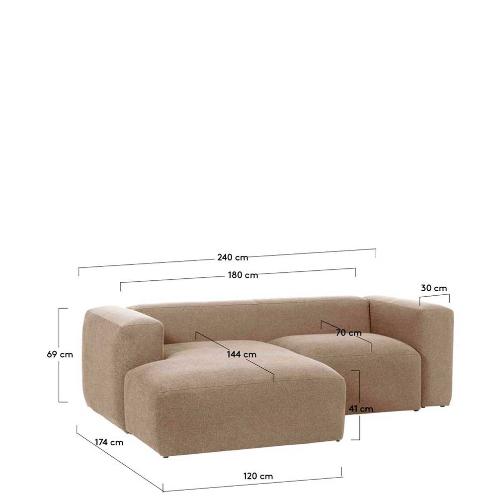 Sofa Ecke Benedict in modernem Design mit Armlehnen
