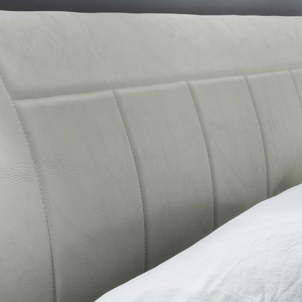 Schlafzimmer Kombination Xarina mit Doppelbett in Weiß und Hellgrau (vierteilig)