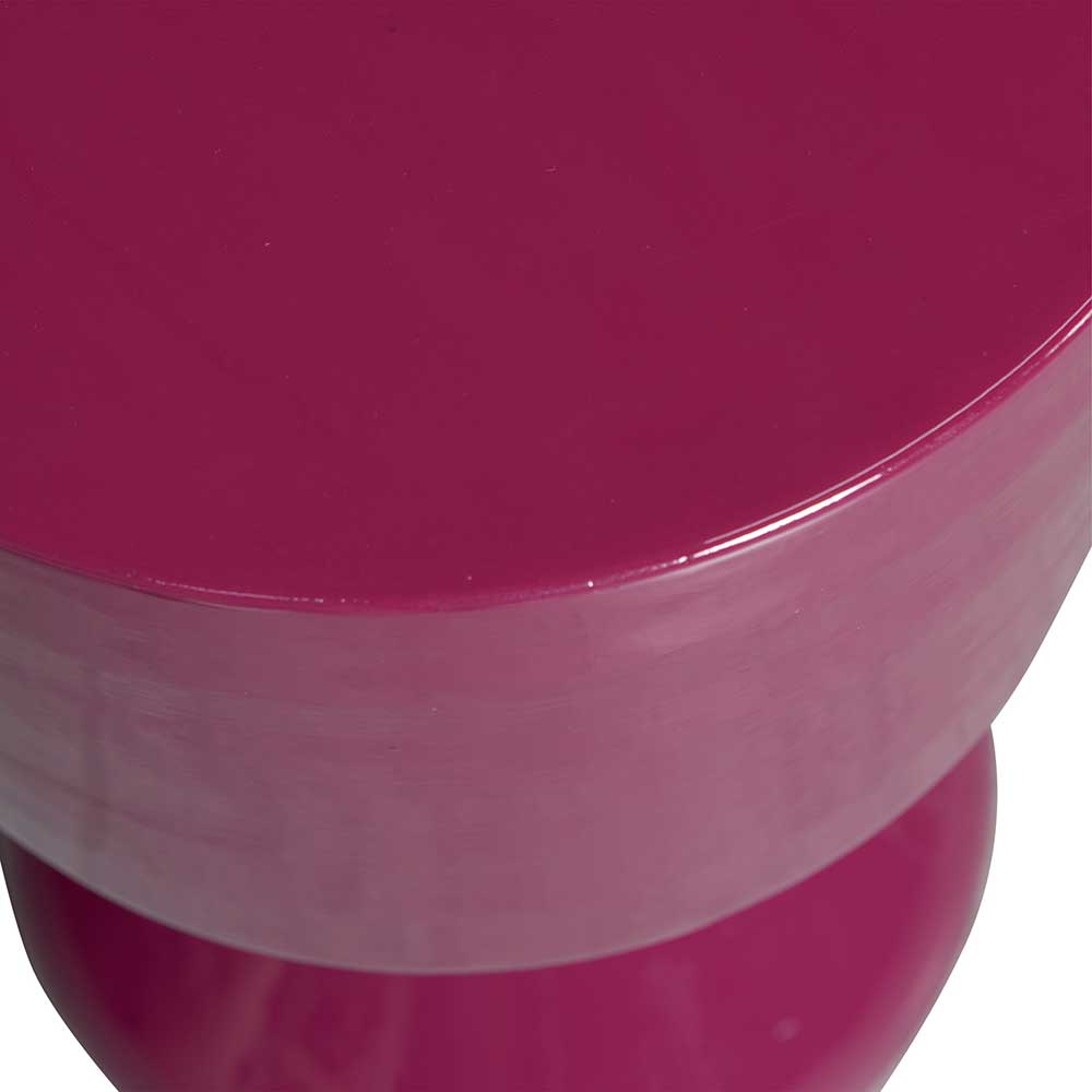 Retrostil Design Beistelltisch Cemzaja in Pink aus Metall