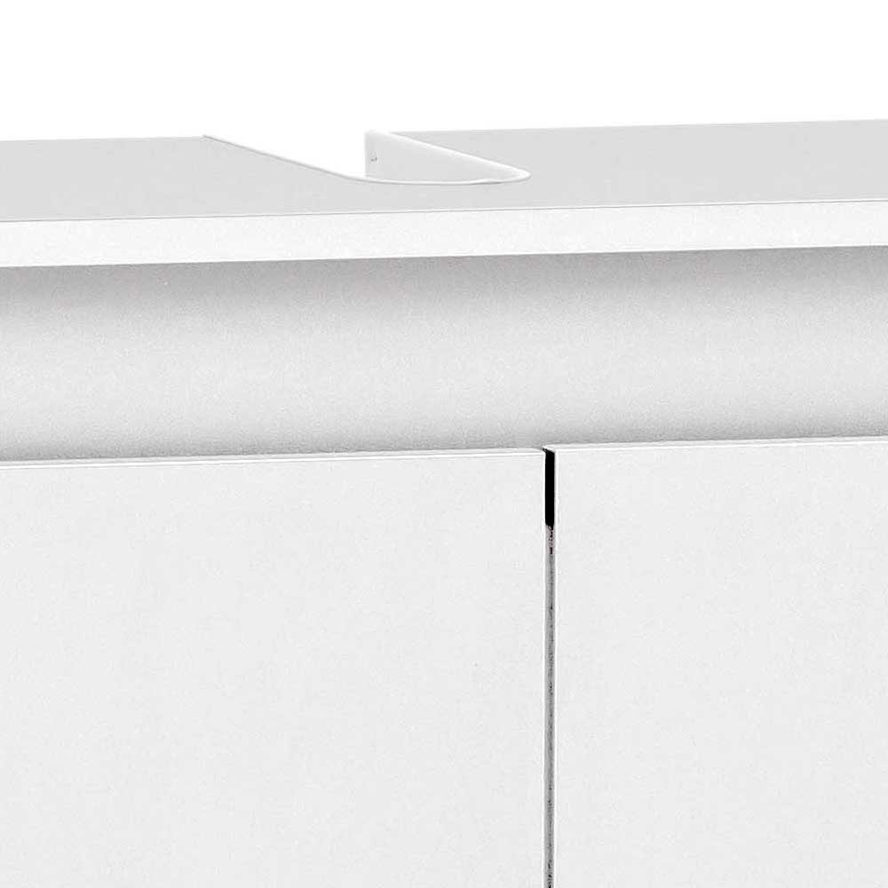 Waschtischunterschrank Lymesca in Weiß und Eiche hell im Skandi Design