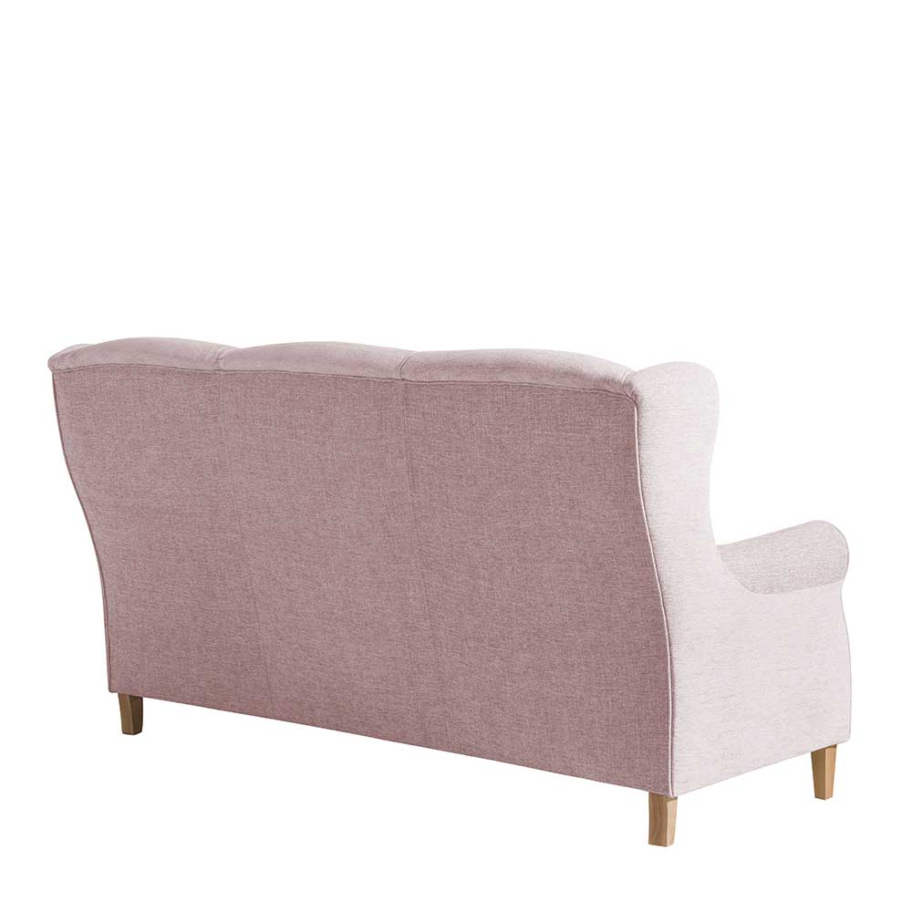 Rosa Wohnzimmer Sofa Wearing aus Chenillegewebe mit Federkern